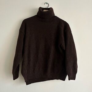 Brown Turtleneck Sweater